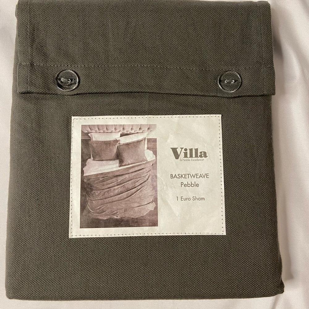 Villa Noble Excellence Basketweave Pebble Euro Pillow Sham